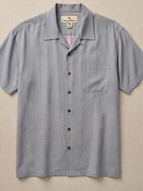 Vintage Tommy Bahama Silk Jacquard Palm Resort Hawaiian Shirt Men’s Large L